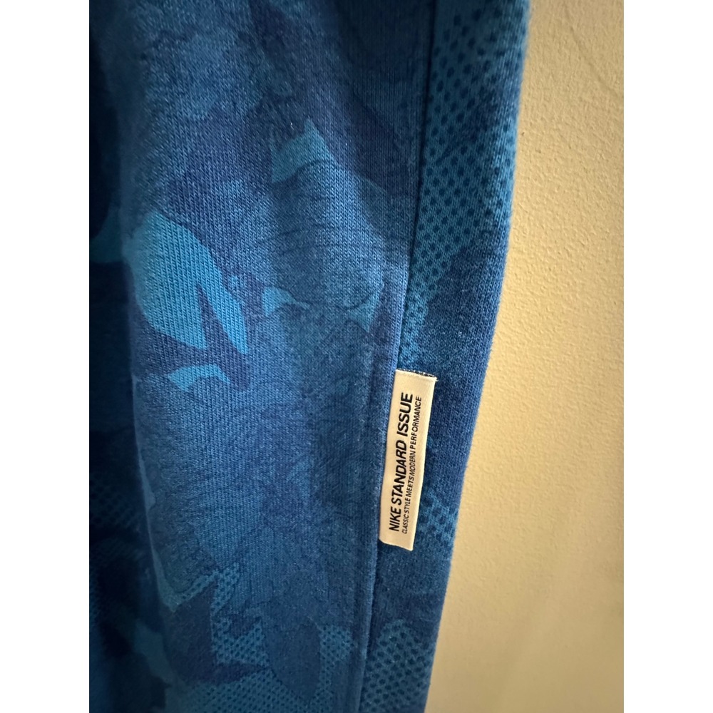Nike Dri-FIT Standard Issue Men's Basketball Joggers Floral Camo Blue Size Small - Picture 6 of 10